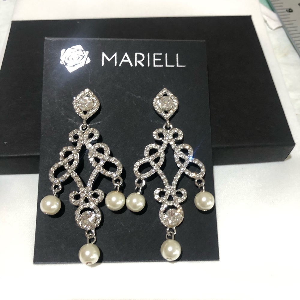 Bridal earrings  crystal pearl earrings wedding